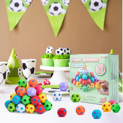 36 Stück Fußball Spinner Fidget-Spielzeug Kindergeburtstag 5-10 Jahre