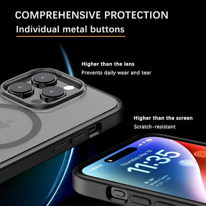 Magnetische iPhone 14 Plus Schutzhülle Matt Schwarz MagSafe-fähig