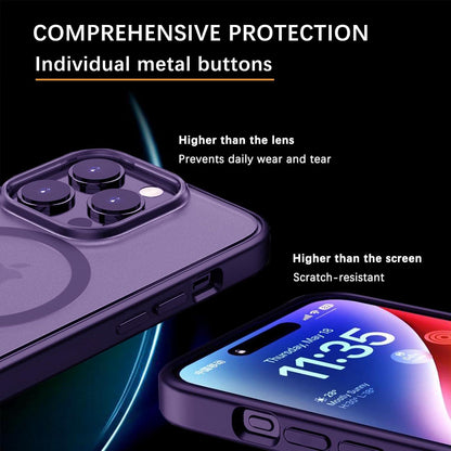 Magnetische iPhone 15 Pro Hülle MagSafe Stoßfest Lila