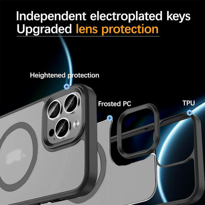 Magnetische Hülle für iPhone 13 Pro Max mit MagSafe, Stoßfest, Schwarz