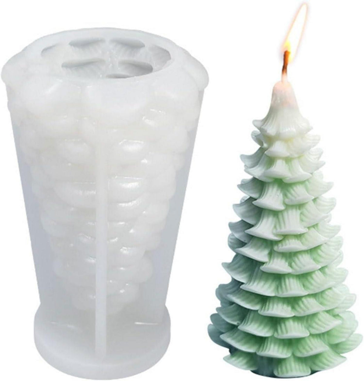Silikonform Weihnachten 3D Gießform Tannenbaum Kerzenherstellung DIY