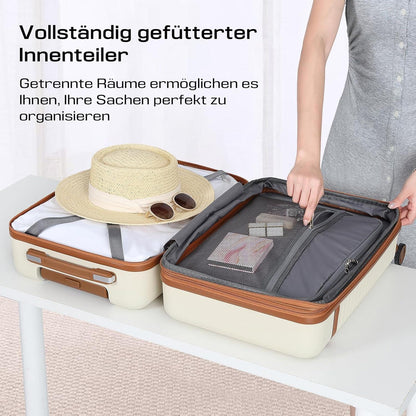 Joyway ABS Hartschalen Koffer Set 3 Teile TSA Schloss M-55cm