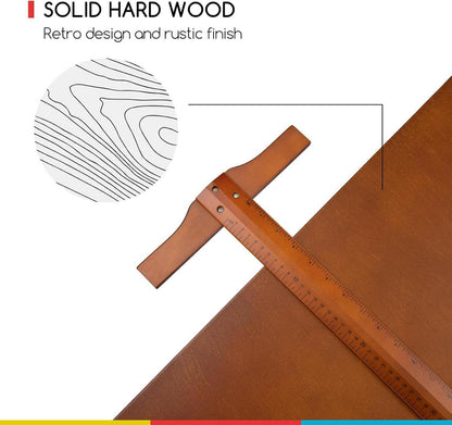 Holz-Zeichentisch 107x76cm höhenverstellbar Studio-Mal-Tisch Walnuss