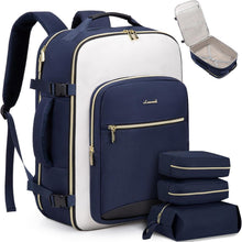 Handgepäck Rucksack 40L Laptop 17 Zoll Wasserdicht Trolley Blue
