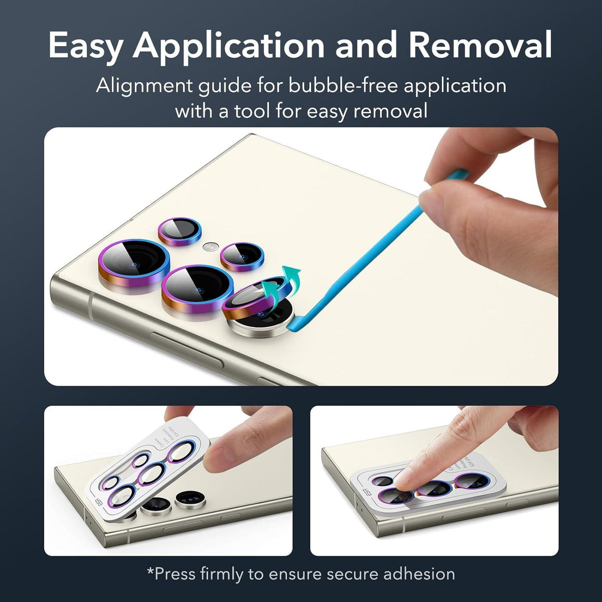 Kameraschutz Samsung Galaxy S24 Ultra - Gehärtetes Glas, 1 Set