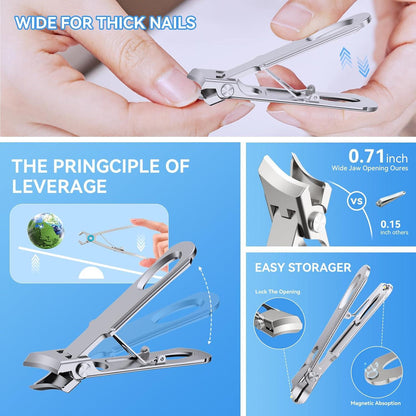 Professionelles Nagelschere Set für dicke und eingewachsene Nägel - 7-teilig