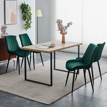 Samt Esszimmerstühle 2er Set – Moderne Sessel Grün