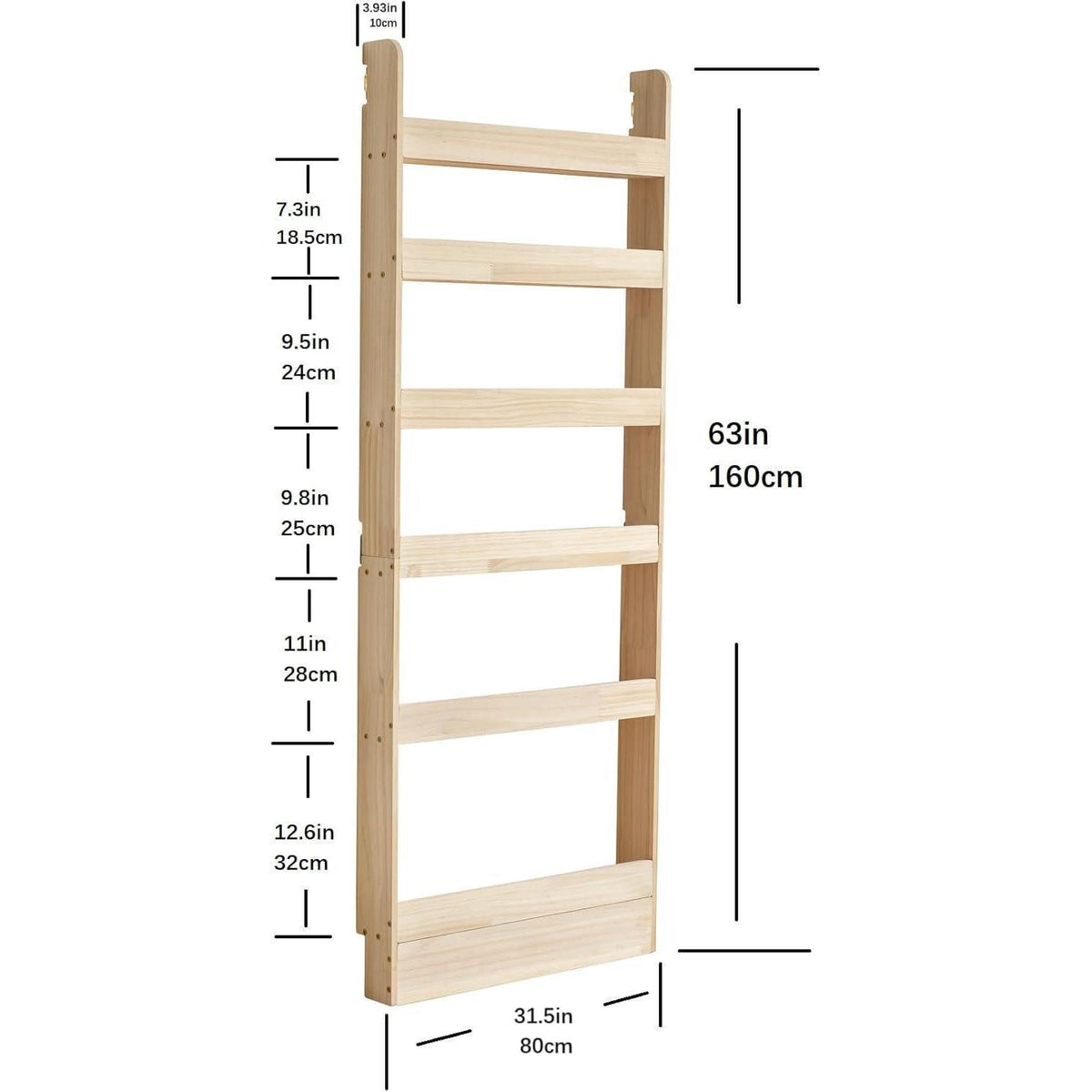 Massivholz Bücherregal Wandregal für Kinder & Erwachsene (80cm)