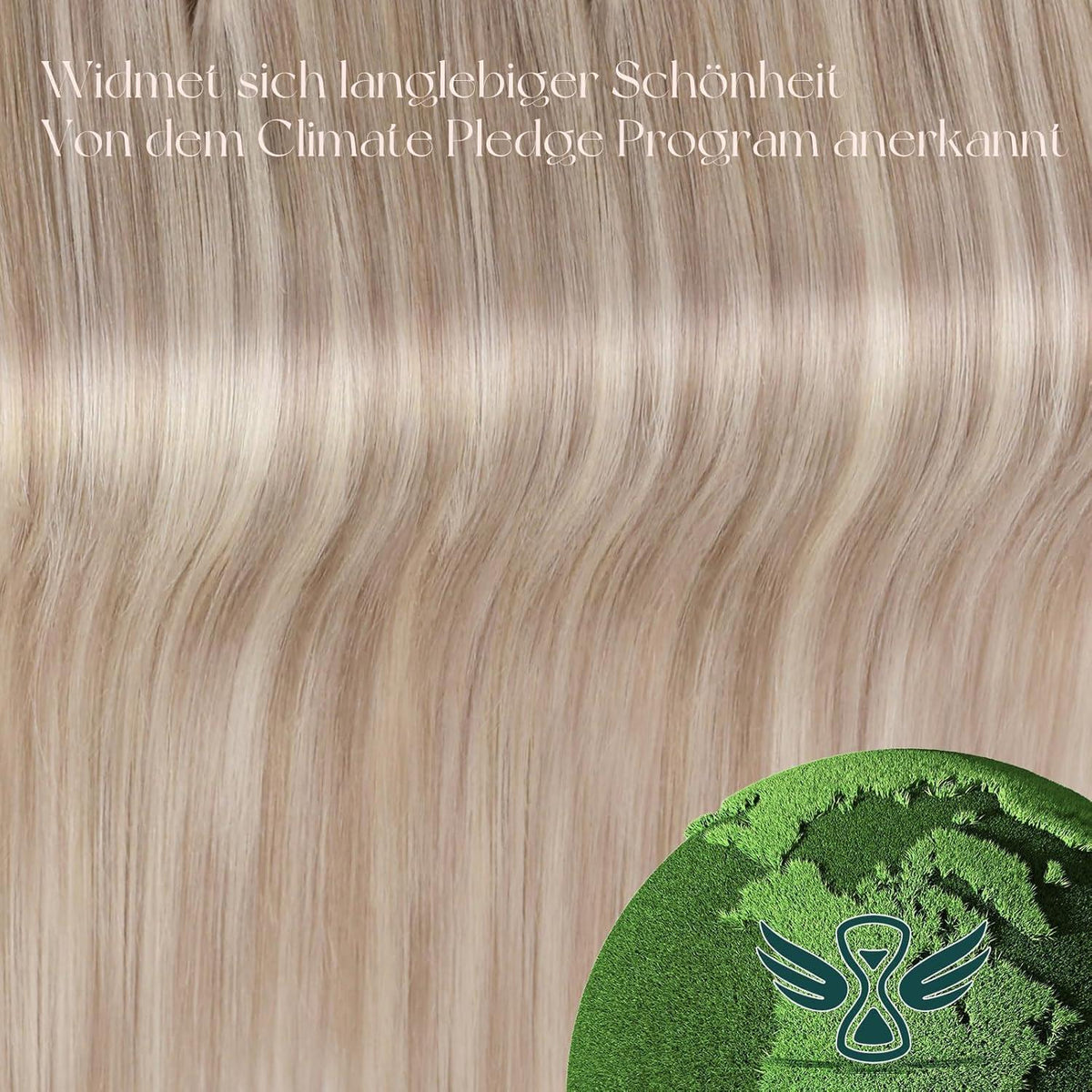 Blond Echthaar Clip-in Extensions – Aschblond Highlights