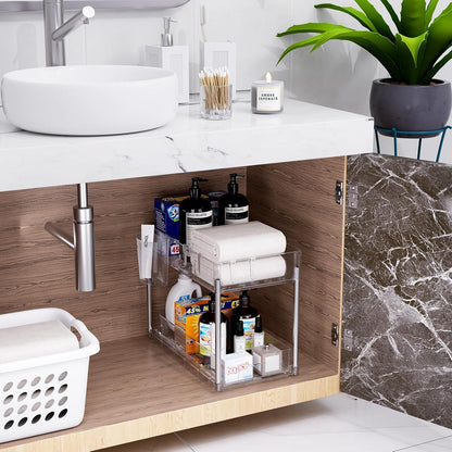 Puricon Unter Waschbecken Regal 2 Etagen Standregal Küchen Organizer
