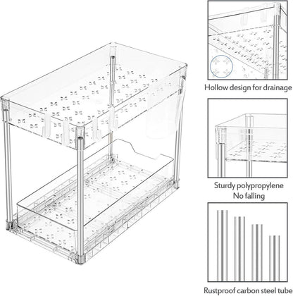 Unter Waschbecken Regal 2 Etagen Standregal Spülschrankregal Organizer