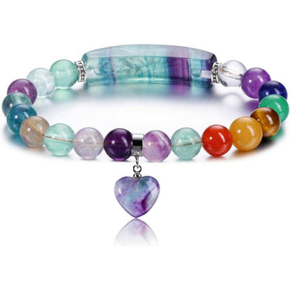 Chakra Armband Rosenquarz Herz Anhänger Edelstein Energie