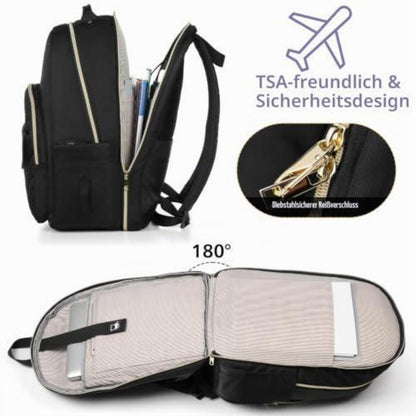 Laptop Rucksack Damen 17,3 Zoll – Anti-Diebstahl & USB Ladeanschluss