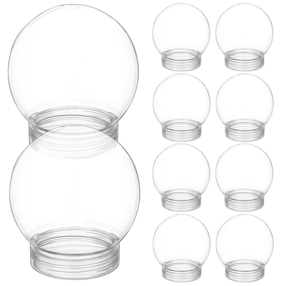 Leere Schneekugeln zum Basteln – 10er Set, 150ml