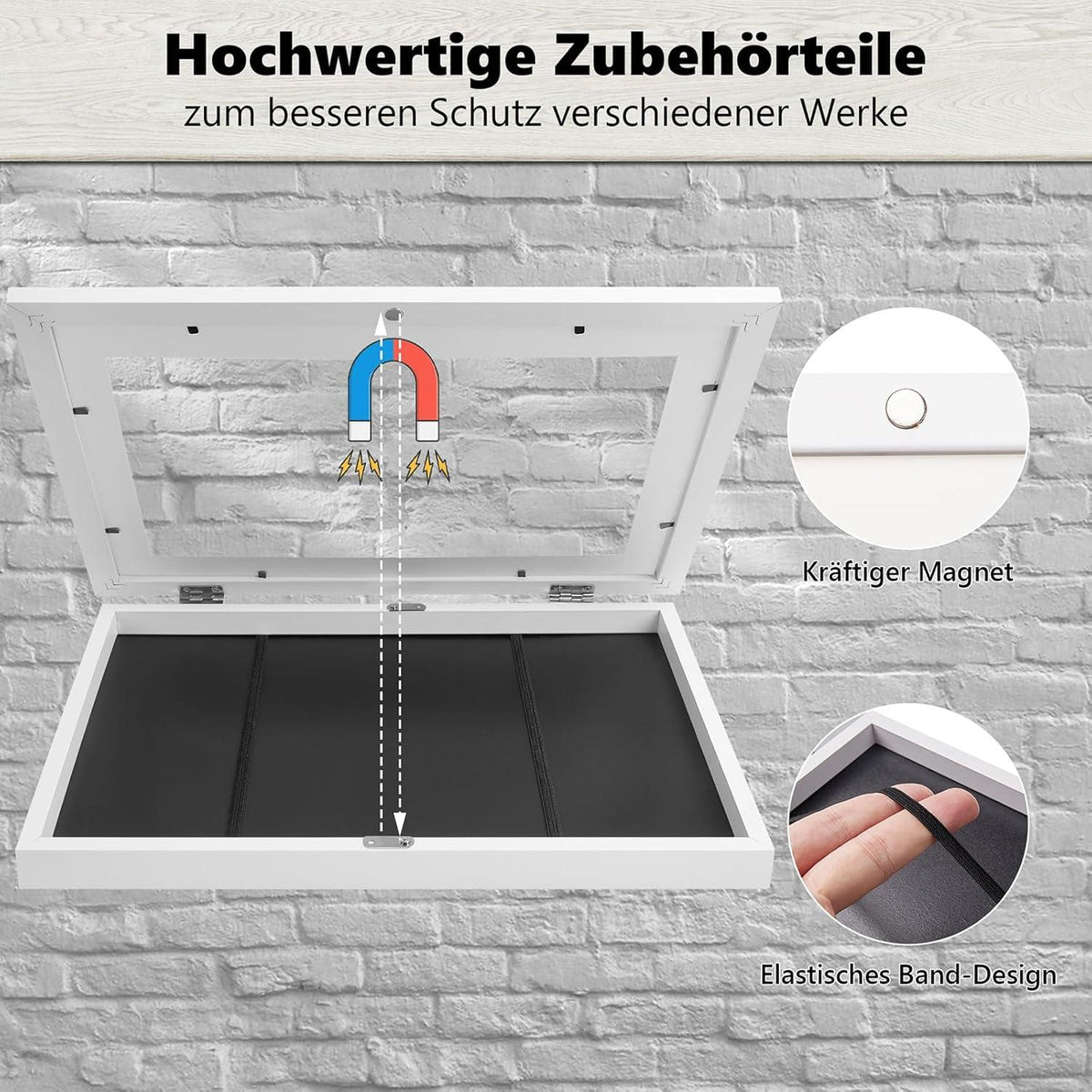 Bilderrahmen Set A4 Kinderkunst Weiß Acrylglas umweltfreundlich