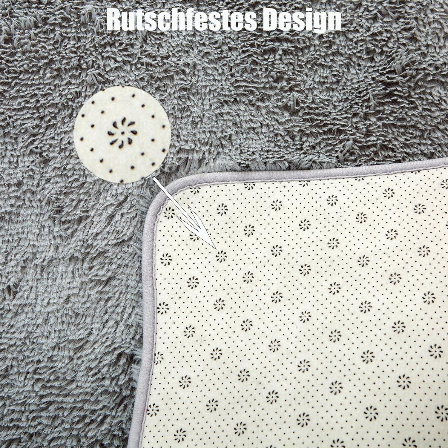Weicher Zottelteppich Flauschiger Anti-Rutsch-Teppich Moderner Teppich