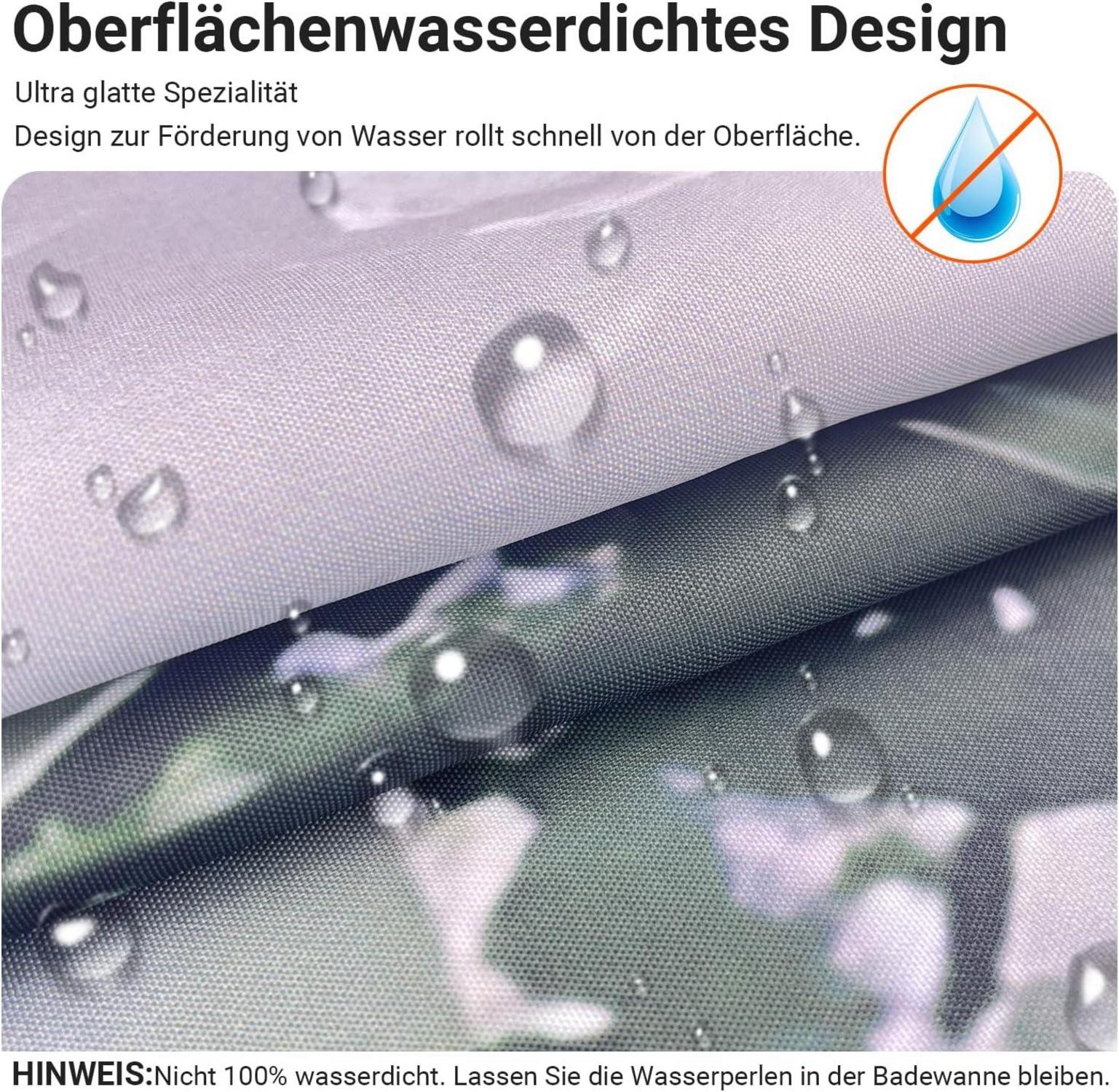 Duschvorhang Waldmuster 240x180cm Antischimmel