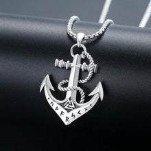Wikinger Anker Halskette 925 Sterling Silber Valknut