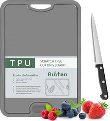 Flexibles TPU Schneidebrett mit Messer- und Saftrille, kratzfeste