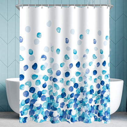 Duschvorhang Blaue Blüten Antischimmel Textil 300x200cm