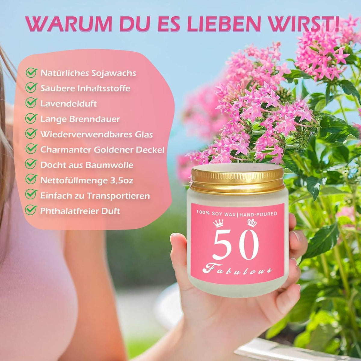 Geschenkset 50. Geburtstag Frau | Entspannende Überraschung für Mama & Co.