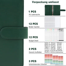 A6 Binder Geld Organizer Budget Planer mit 12 Taschen, 12