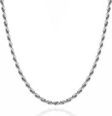 Verdrehte Edelstahl Halskette Silber Seilkette 6mm 66cm
