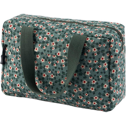 Große Cord Kosmetiktasche für Damen - Grün