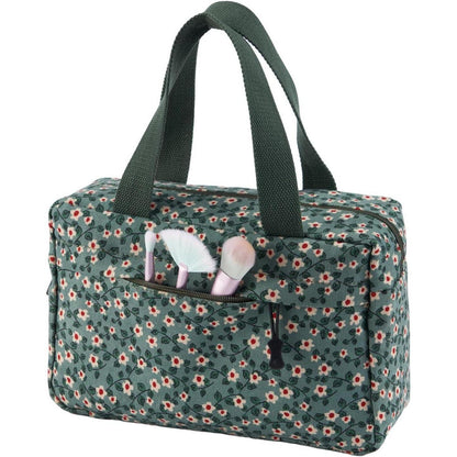 Große Cord Kosmetiktasche für Damen - Grün