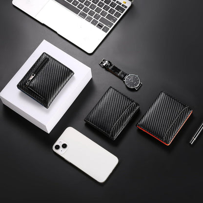 GAEKEAO Herren Geldbörse Slim Wallet RFID Schutz mit Münzfach Schwarz