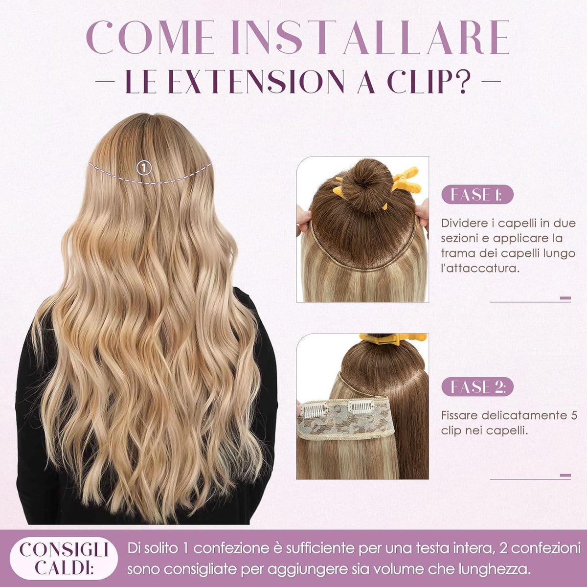 Echthaar Clip-Ins Blond 40cm – Remy Haarverlängerung #18/613