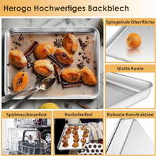 Herogo Backblech mit Abkühlgitter und Edelstahl Ofenblech