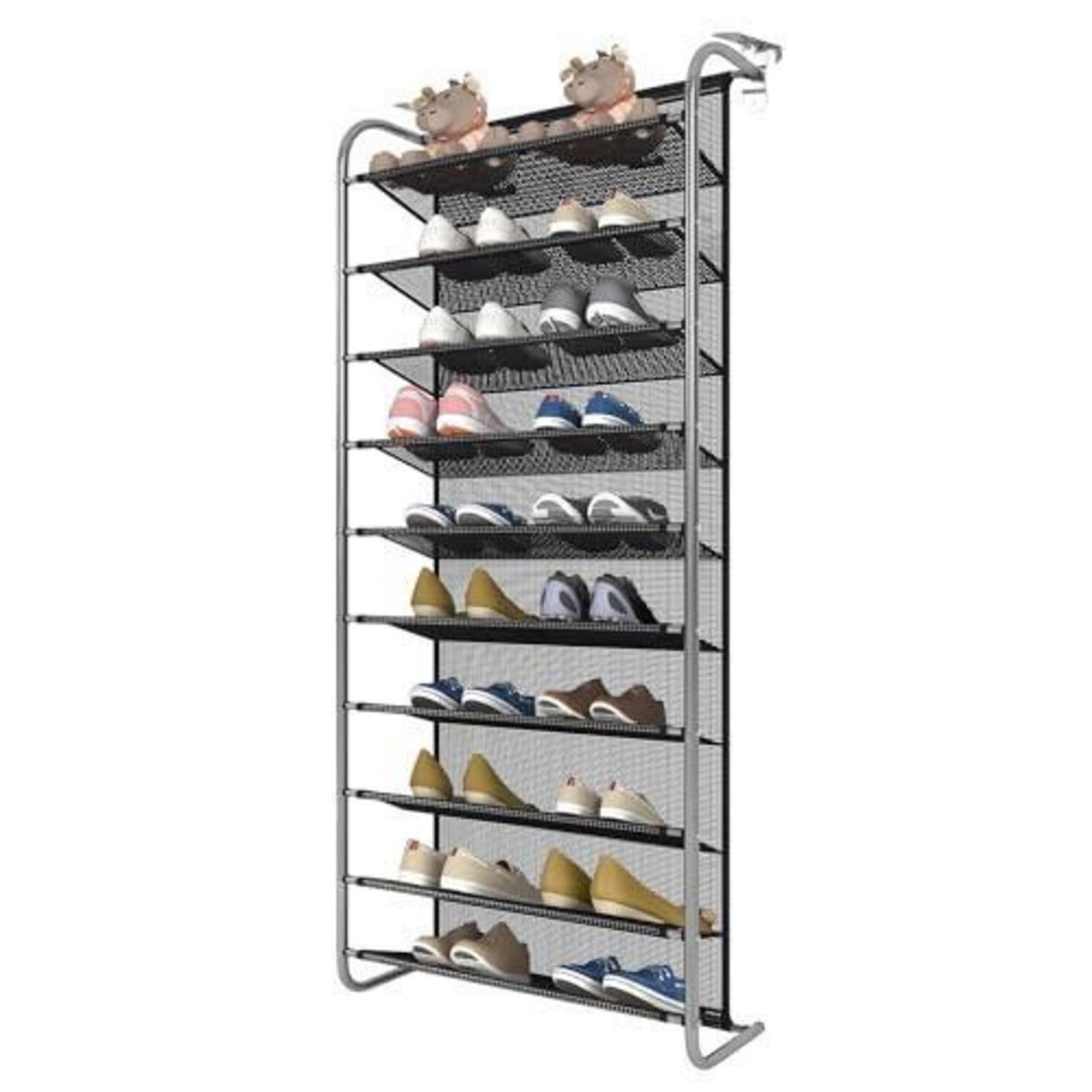 Verstellbares Schuhregal über Tür – 10-Tier Organizer