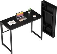 Klappbarer Schreibtisch 100x48 cm Keine Montage Schwarz