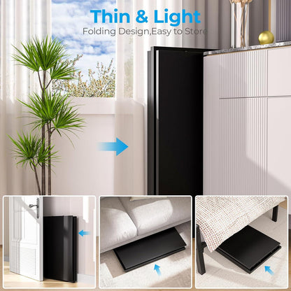 Kleiner Klappbarer Schreibtisch 80x48 cm Schwarz Home Office