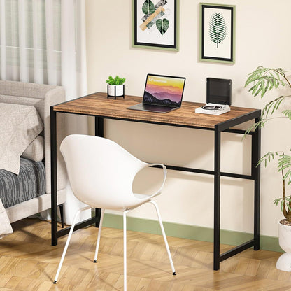 Kleiner Klappbarer Schreibtisch 100x48 cm Beige Home Office