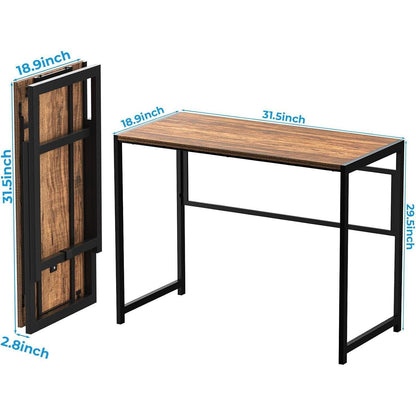 Kleiner Klappbarer Schreibtisch 100x48 cm Beige Home Office