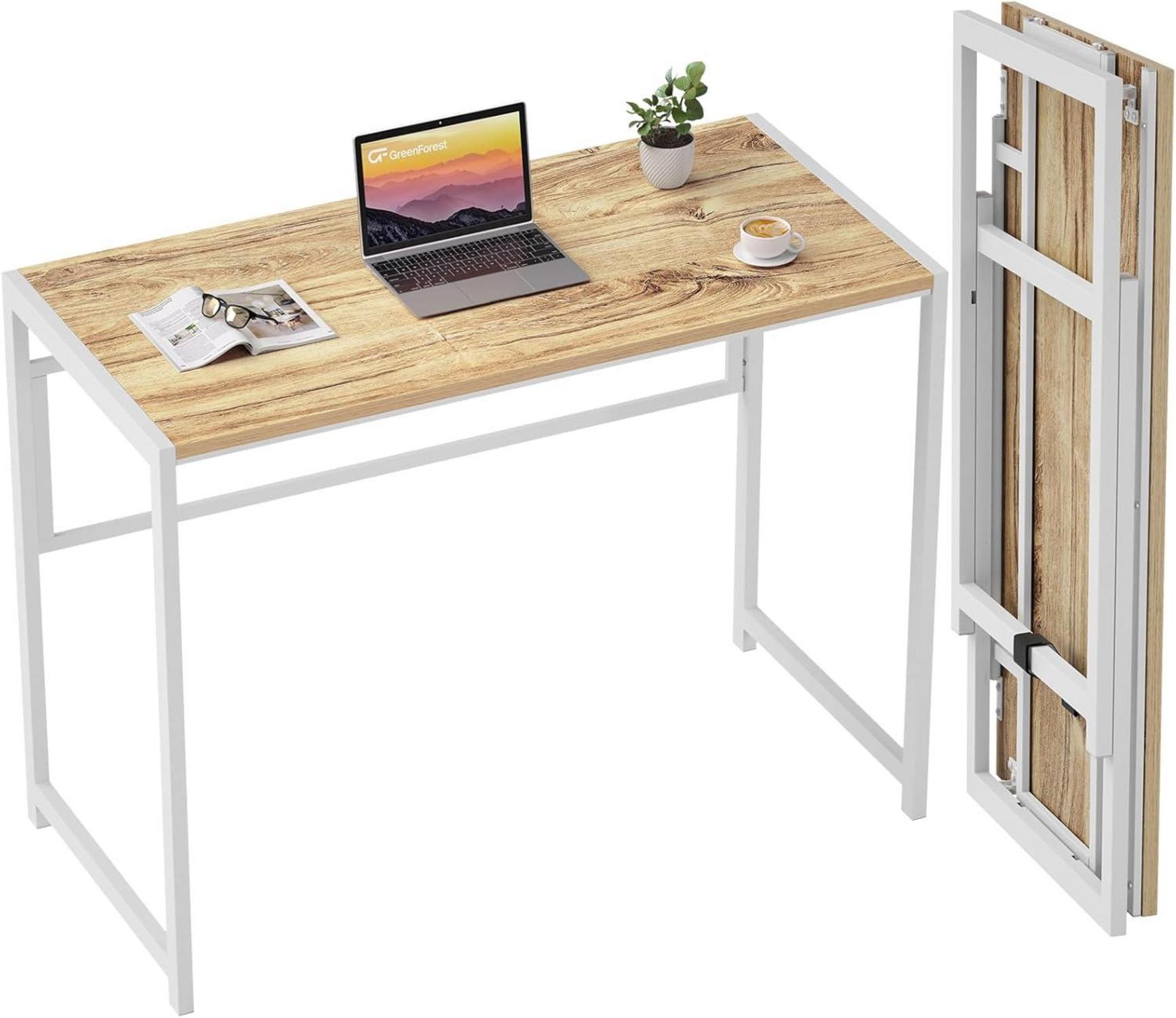 Kleiner Klappschreibtisch Keine Montage Beige 100x48cm
