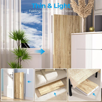 Kleiner Klappbarer Schreibtisch 100x48cm Beige Home Office