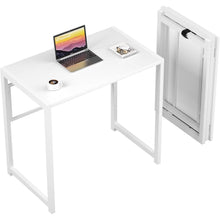 Kleiner Klappschreibtisch 80 x 48 cm Weiß Stabil