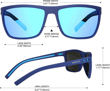 Polarisierte Sonnenbrille Herren TR90 Rahmen UV400 Schutz