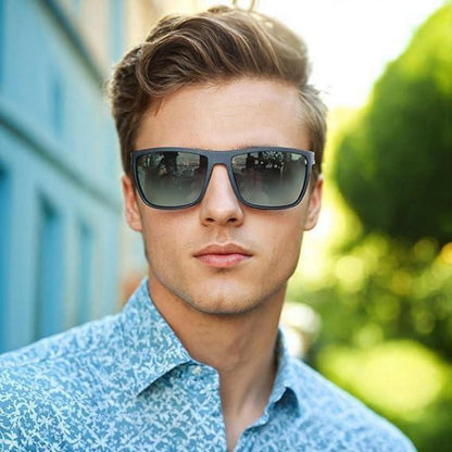 Polarisierte TR90 Herren Sonnenbrille UV400 Schutz Schwarz