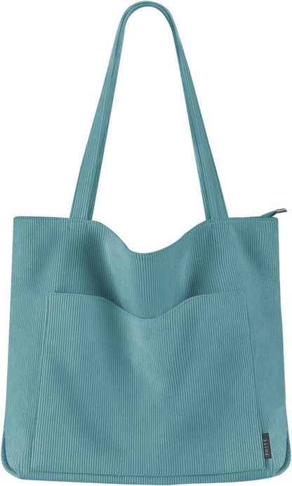 Große Damen Cordtasche für Schule Arbeit Shopping Travel