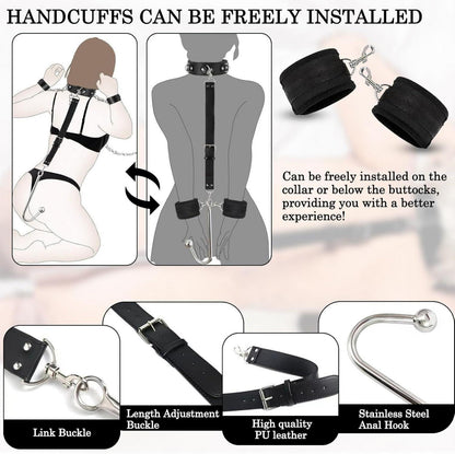 Handschellen Analhaken Halsband BDSM Spielzeug Paare sex Bondage Kit