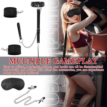 Handschellen Analhaken Halsband Set SM Bondageset Frauen Sexspielzeug