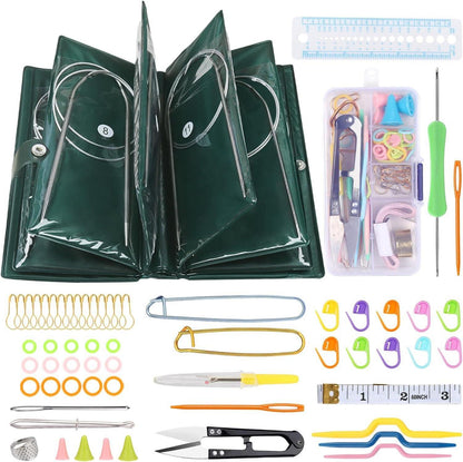 Rundstricknadeln Set mit Etui und Zubehör, 1,5-5,0mm
