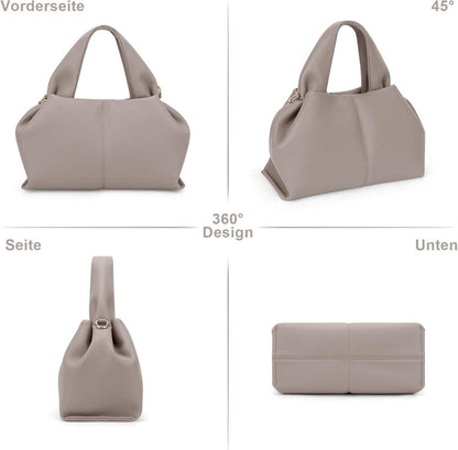 Kleine Damen PU Leder Umhängetasche Vintage Hobo Beuteltasche