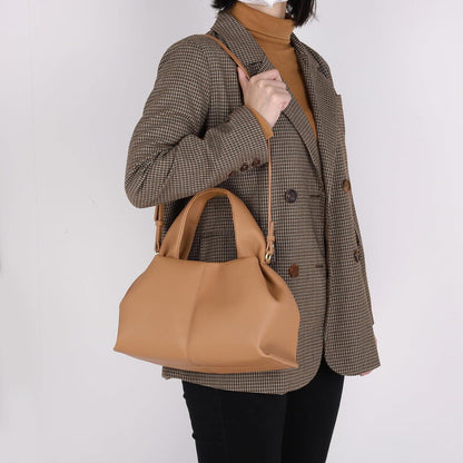 TIAASTAP kleine Vintage Handtasche Damen PU Leder Umhängetasche Braun