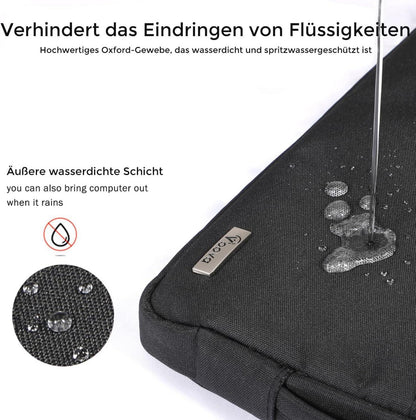 Voova Laptop Sleeve 15 Zoll Wasserdichte Laptoptasche Schwarz