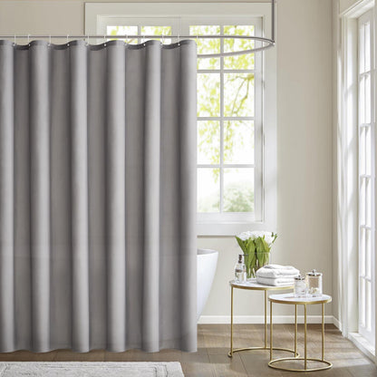 MIULEE Duschvorhang 180x180cm Grau Wasserfest Anti-schimmel